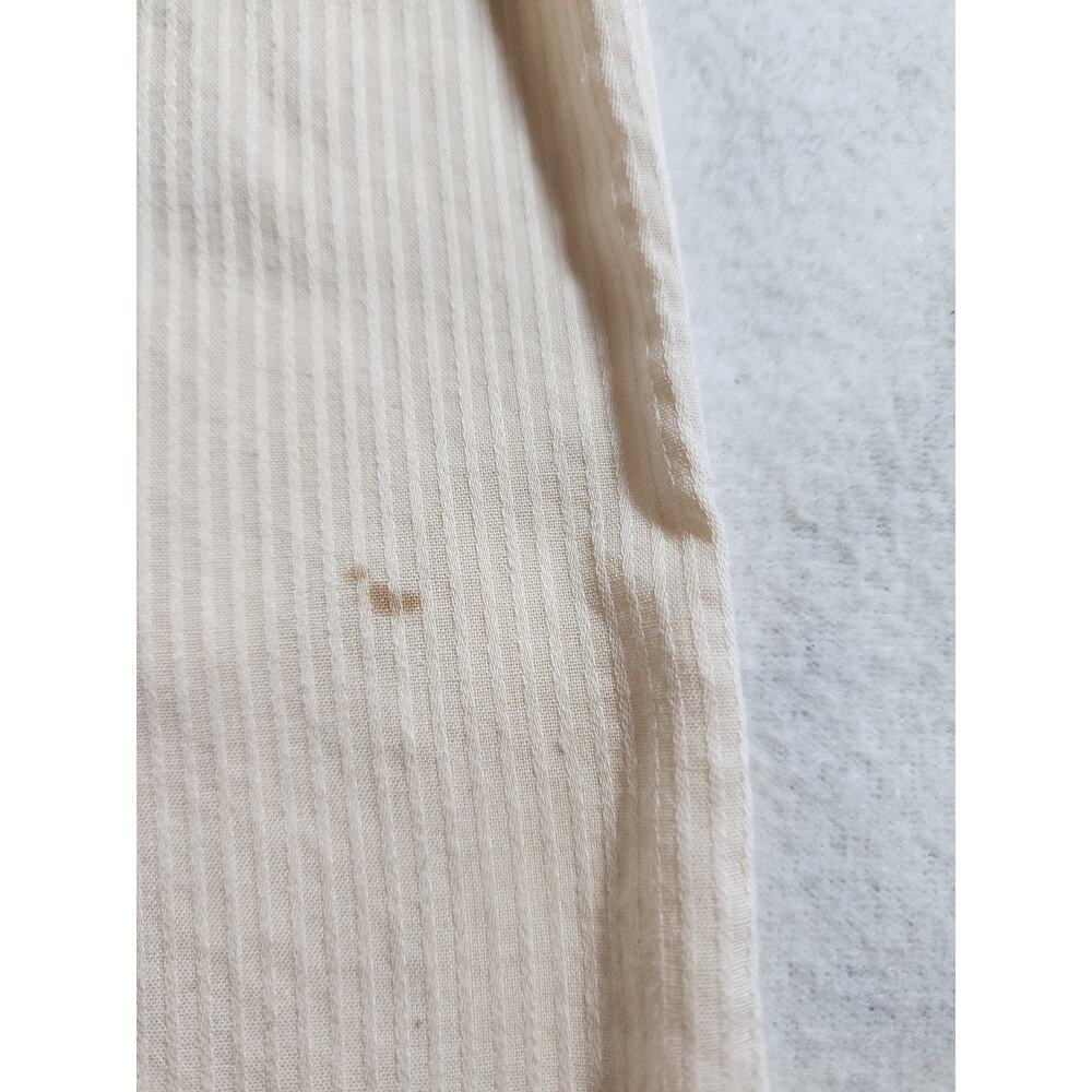Christian Dior Vintage Short Sleeve Shirt 15 M/L Cream Yellow Pin Stripe Preppy - Picture 7 of 9